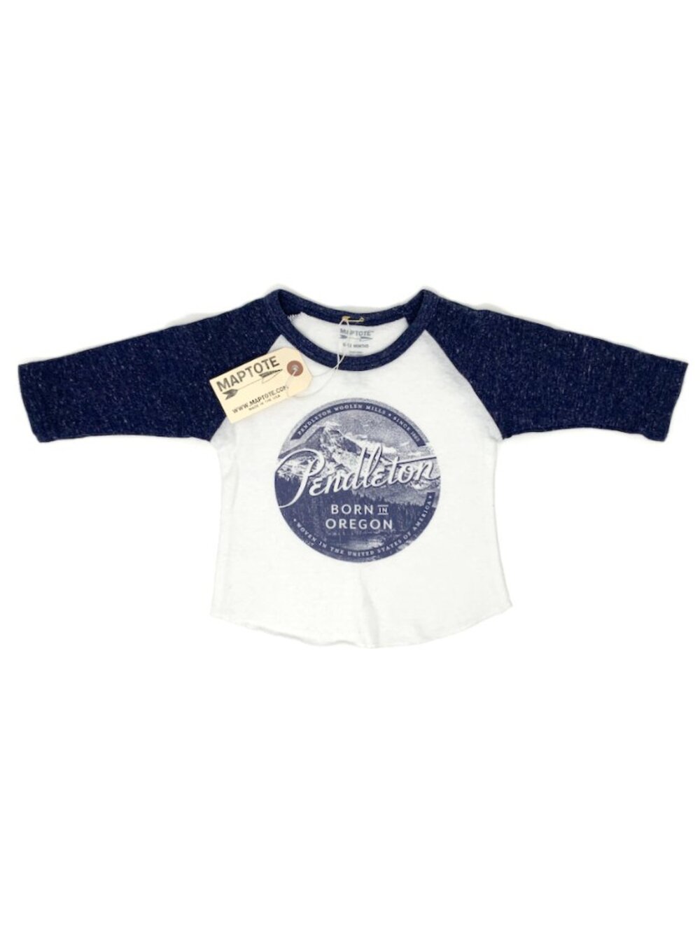 Pendleton + Maptote | "Born in Oregon" | Toddler Raglan Tee | NWT